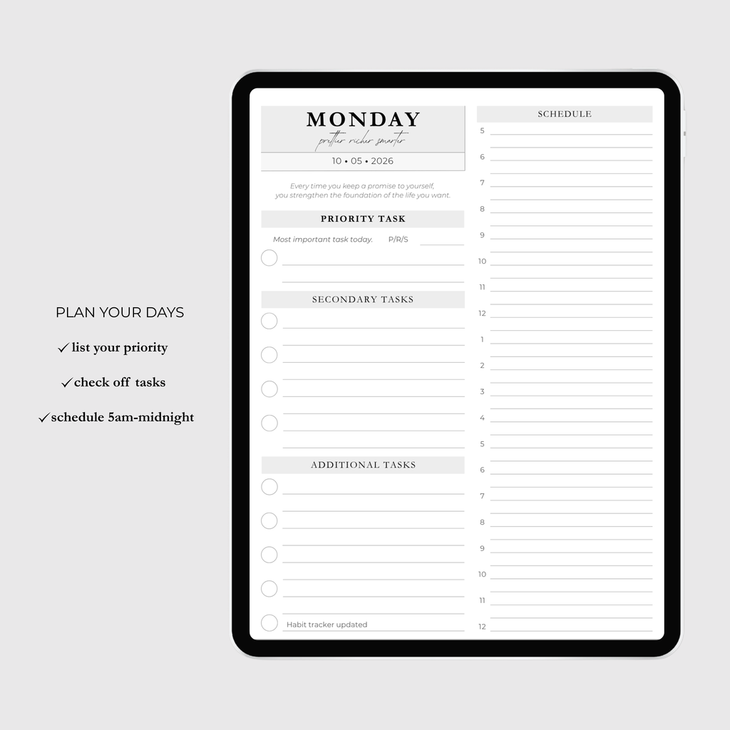 The PRS Method Q4 Digital Planner