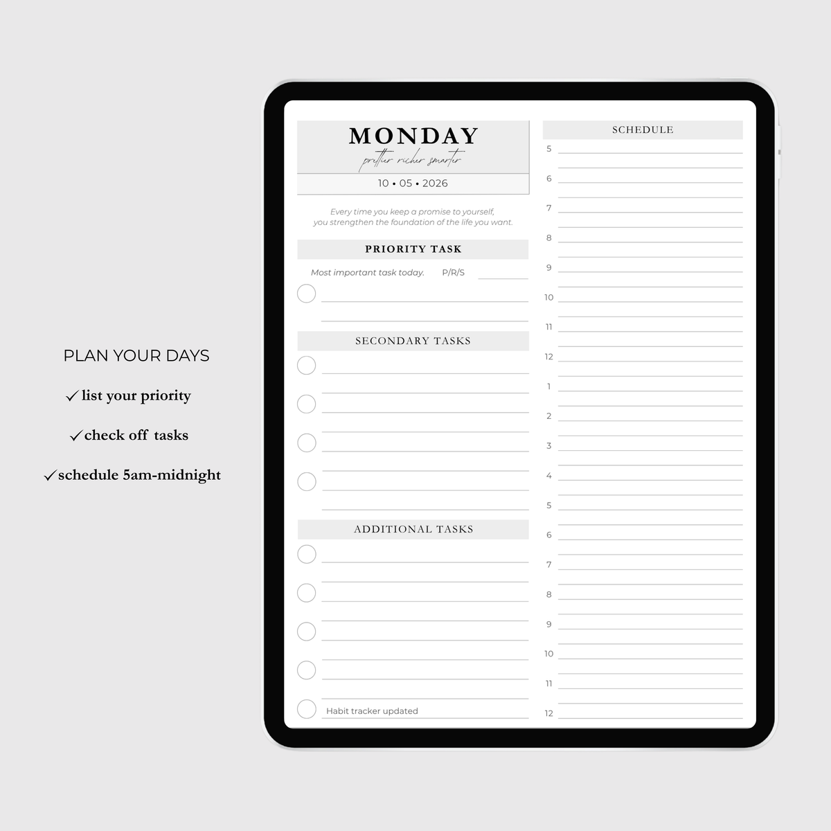 The PRS Method Q4 Digital Planner