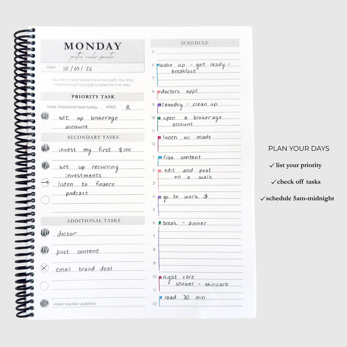 The PRS Method Undated Planner