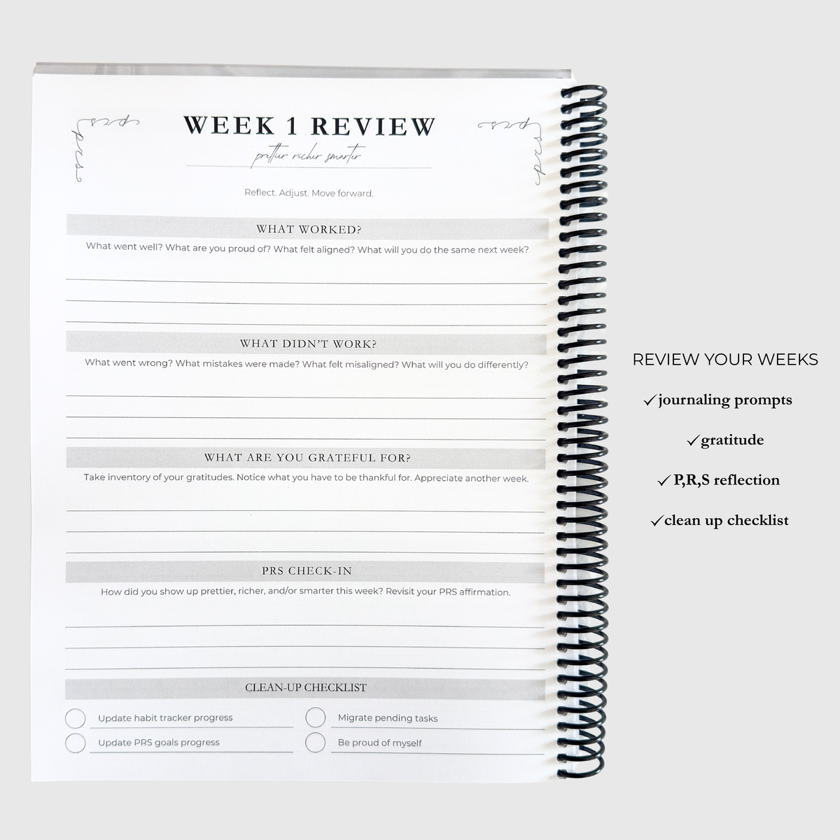 The PRS Method Undated Planner