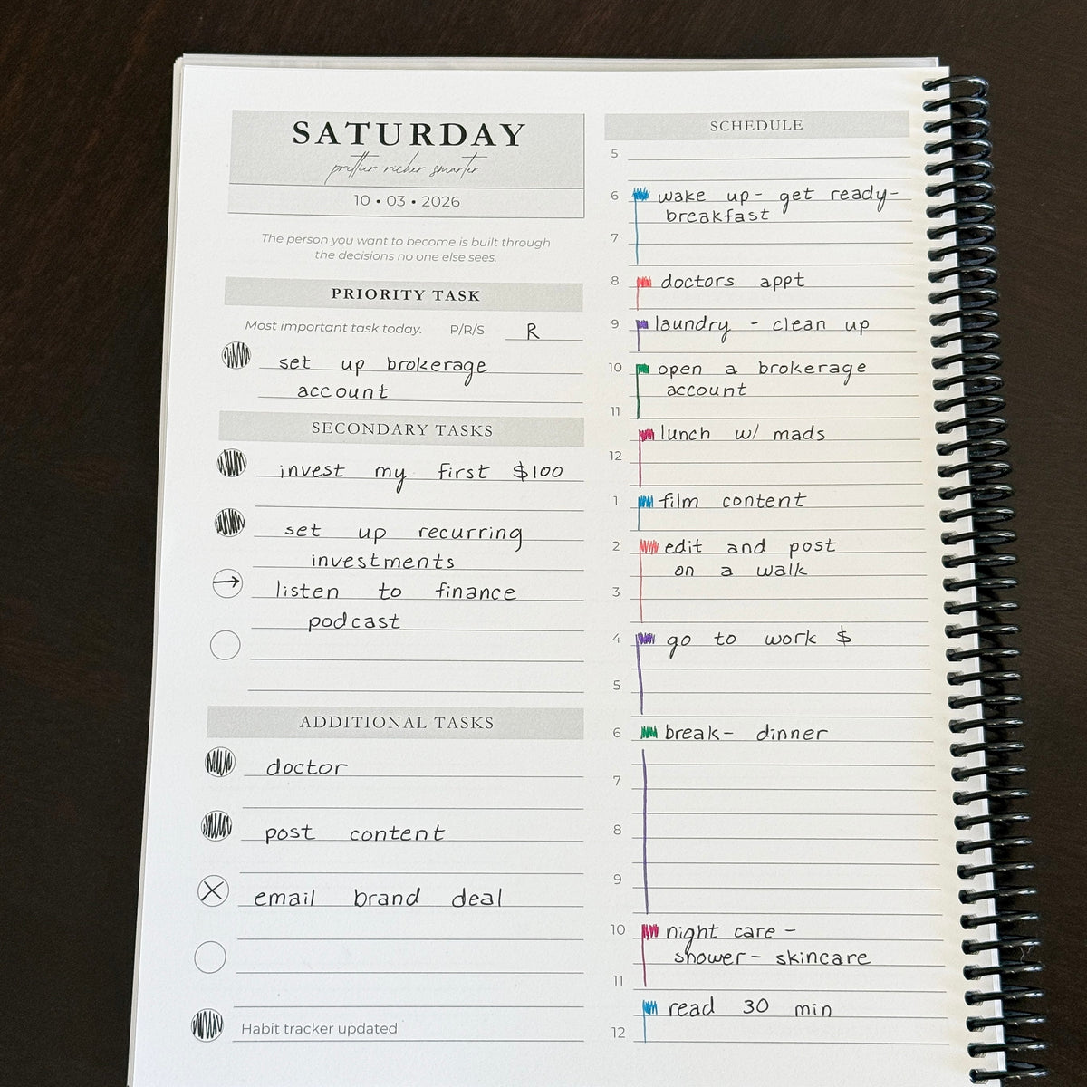 The PRS Method Q4 Planner