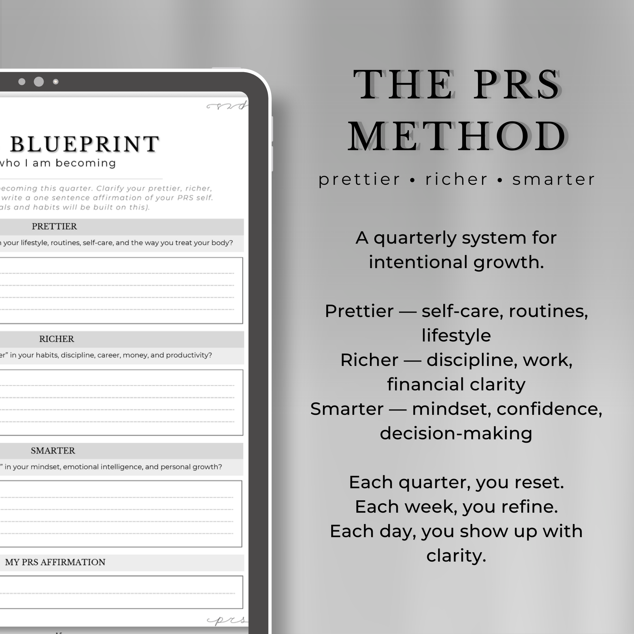 The PRS Method Digital Planner: Q1