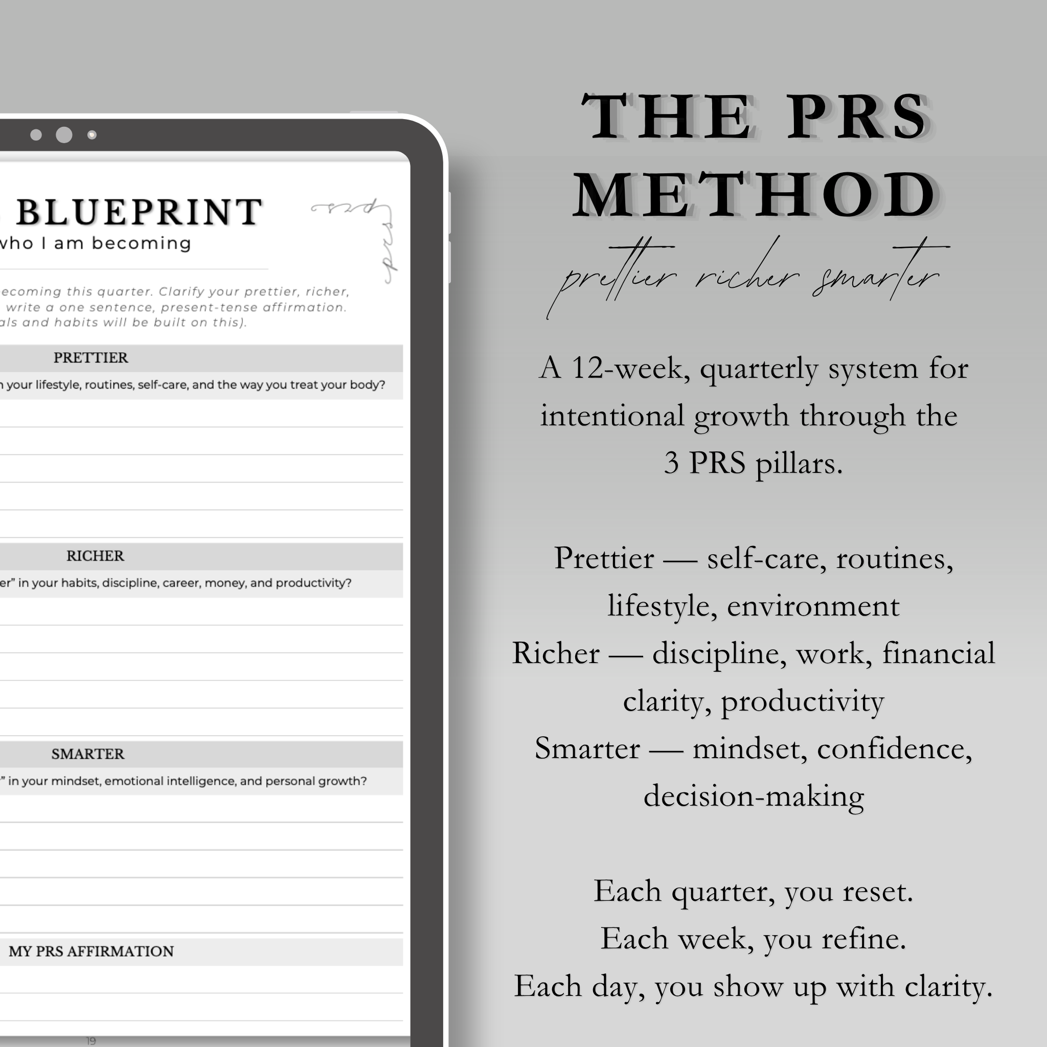 The PRS Method Q3 Digital Planner