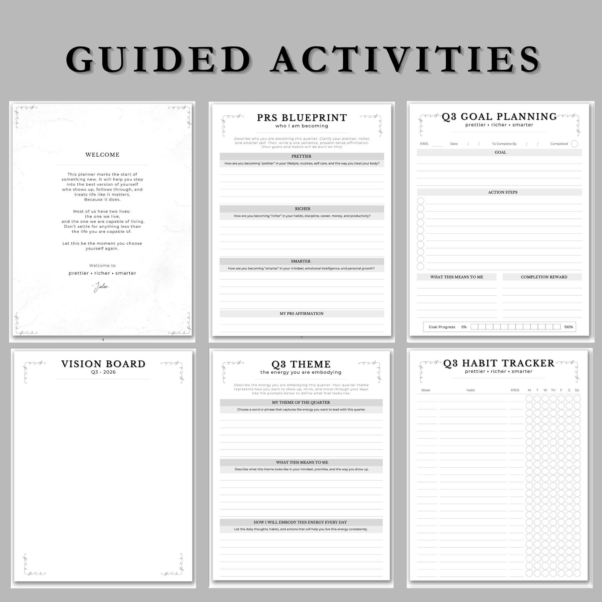 The PRS Method Q3 Digital Planner