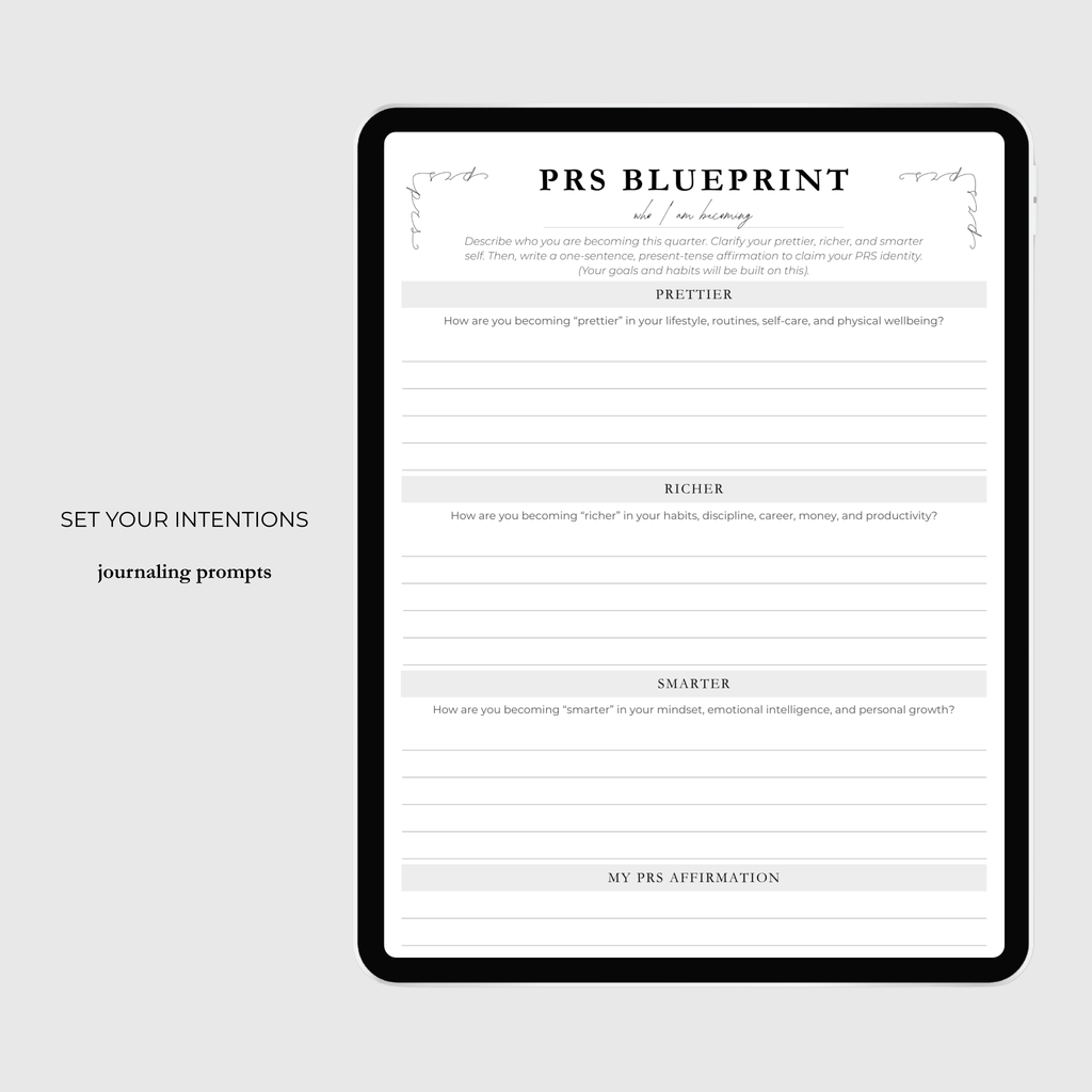 The PRS Method Q4 Digital Planner