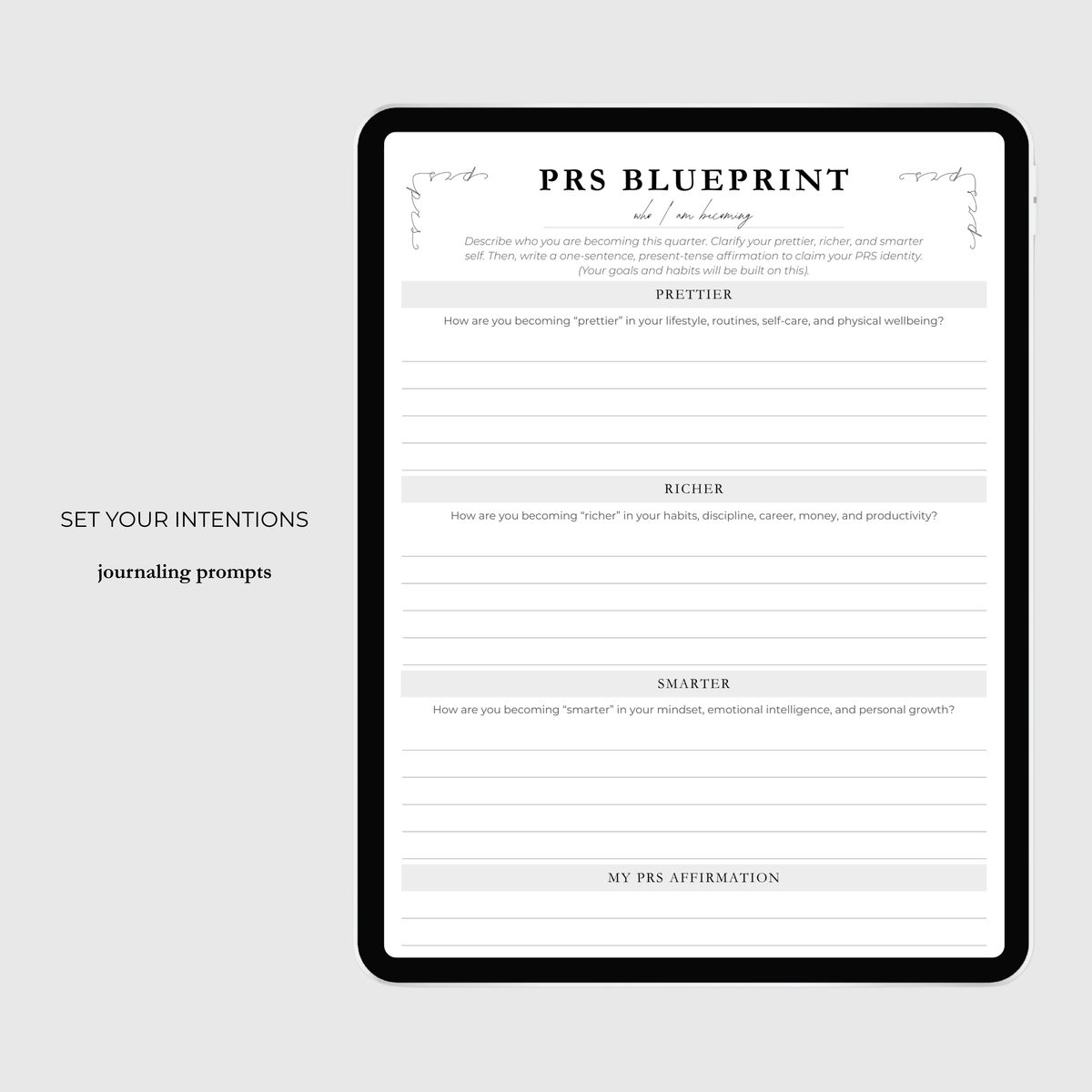 The PRS Method Q4 Digital Planner