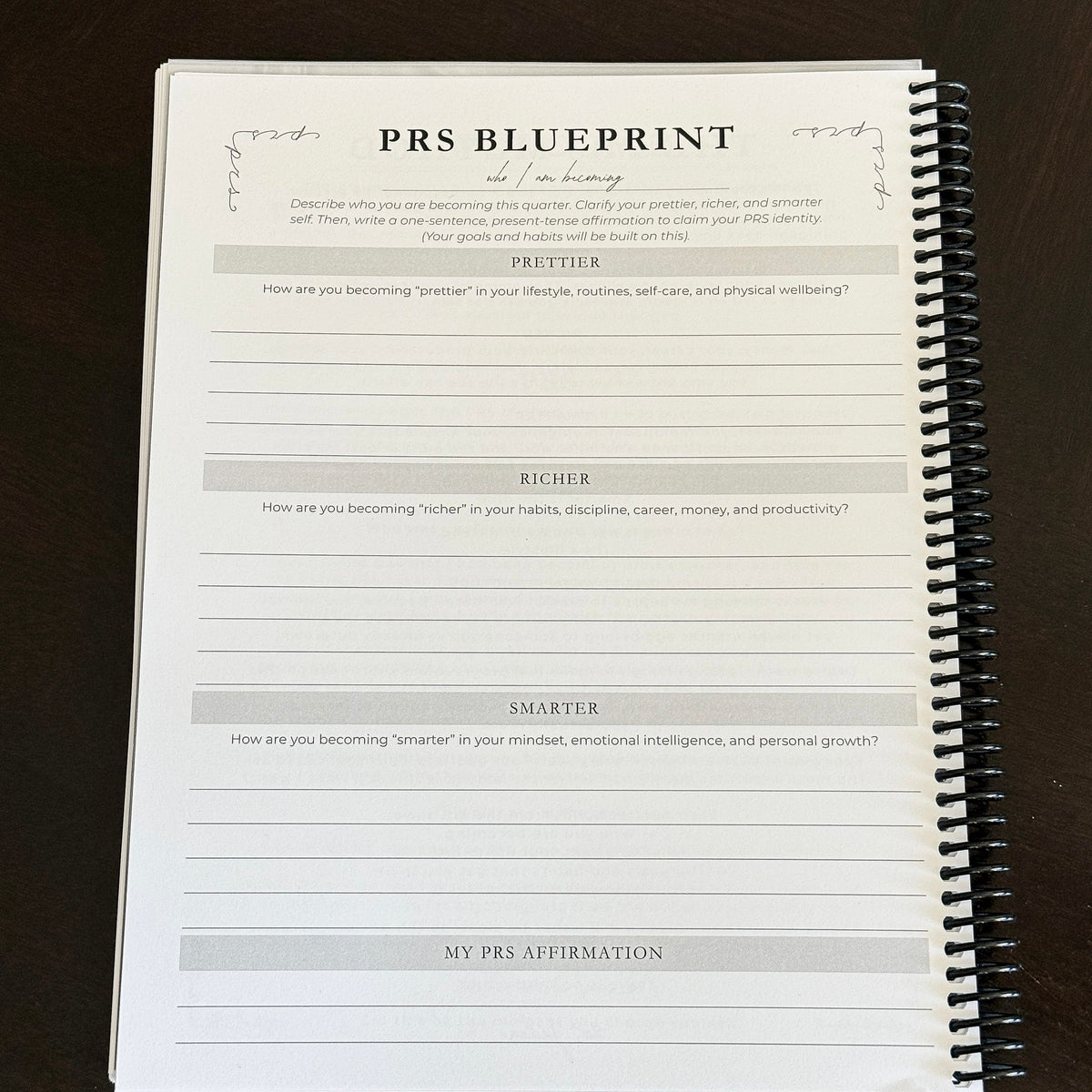 The PRS Method Q4 Planner
