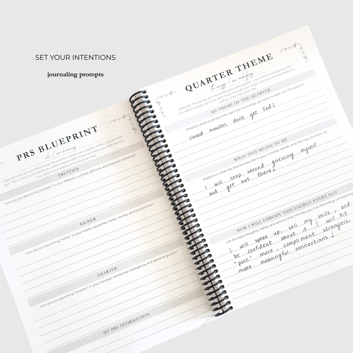 The PRS Method Undated Planner