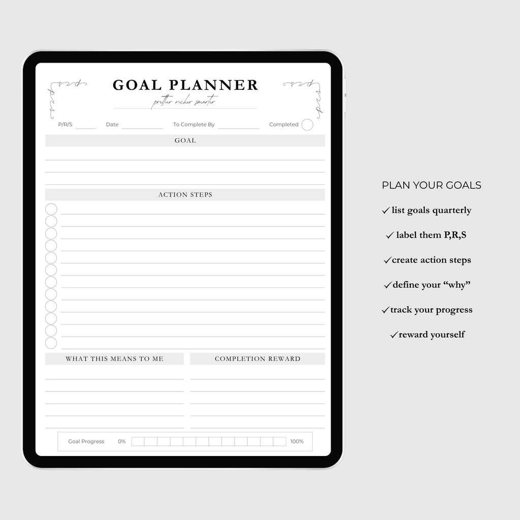 The PRS Method Q4 Digital Planner