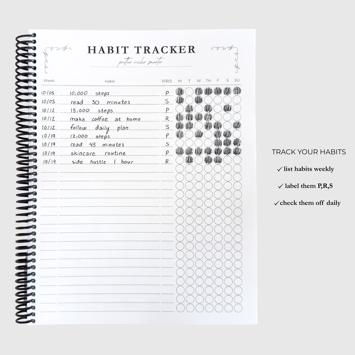 The PRS Method Undated Planner