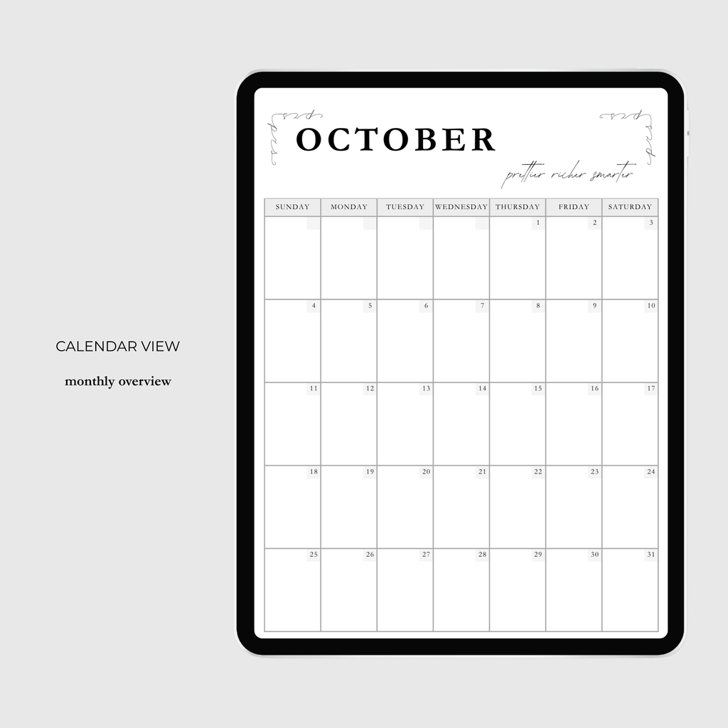 The PRS Method Q4 Digital Planner