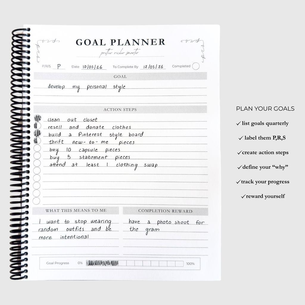 The PRS Method Undated Planner