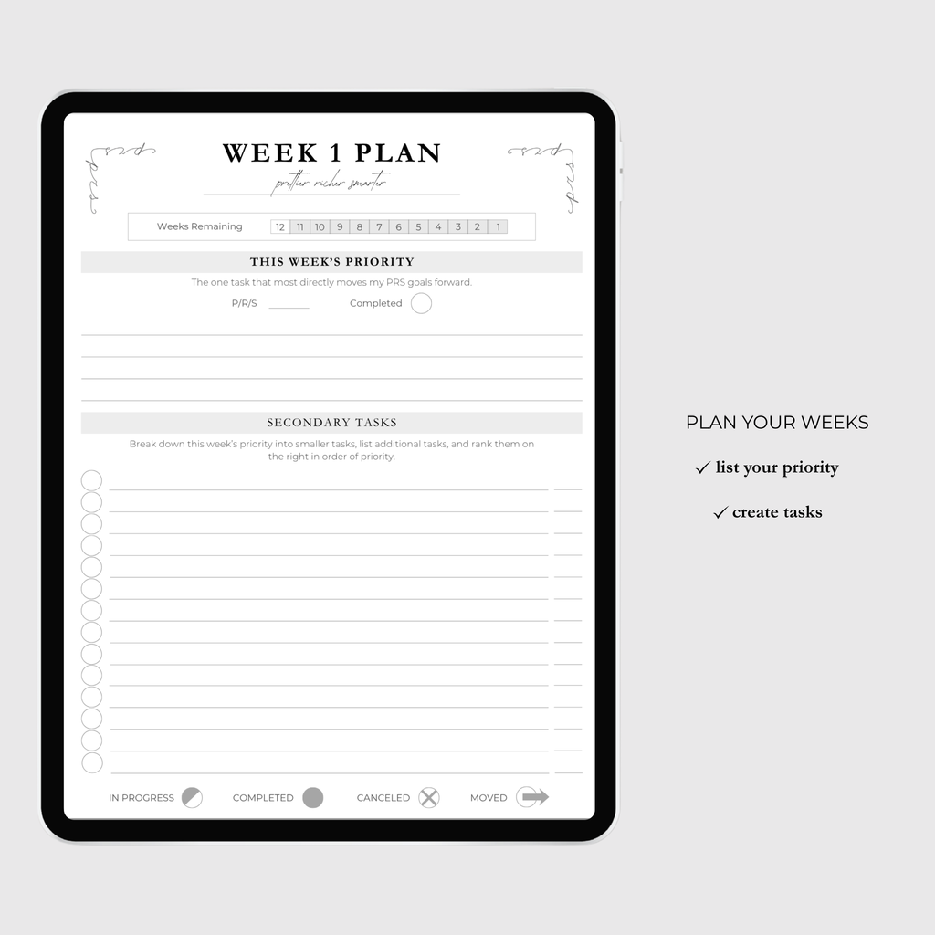 The PRS Method Q4 Digital Planner