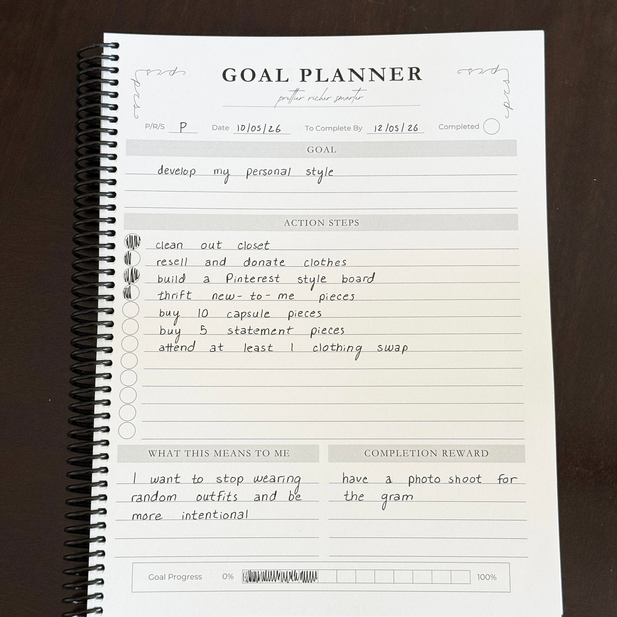 The PRS Method Q4 Planner