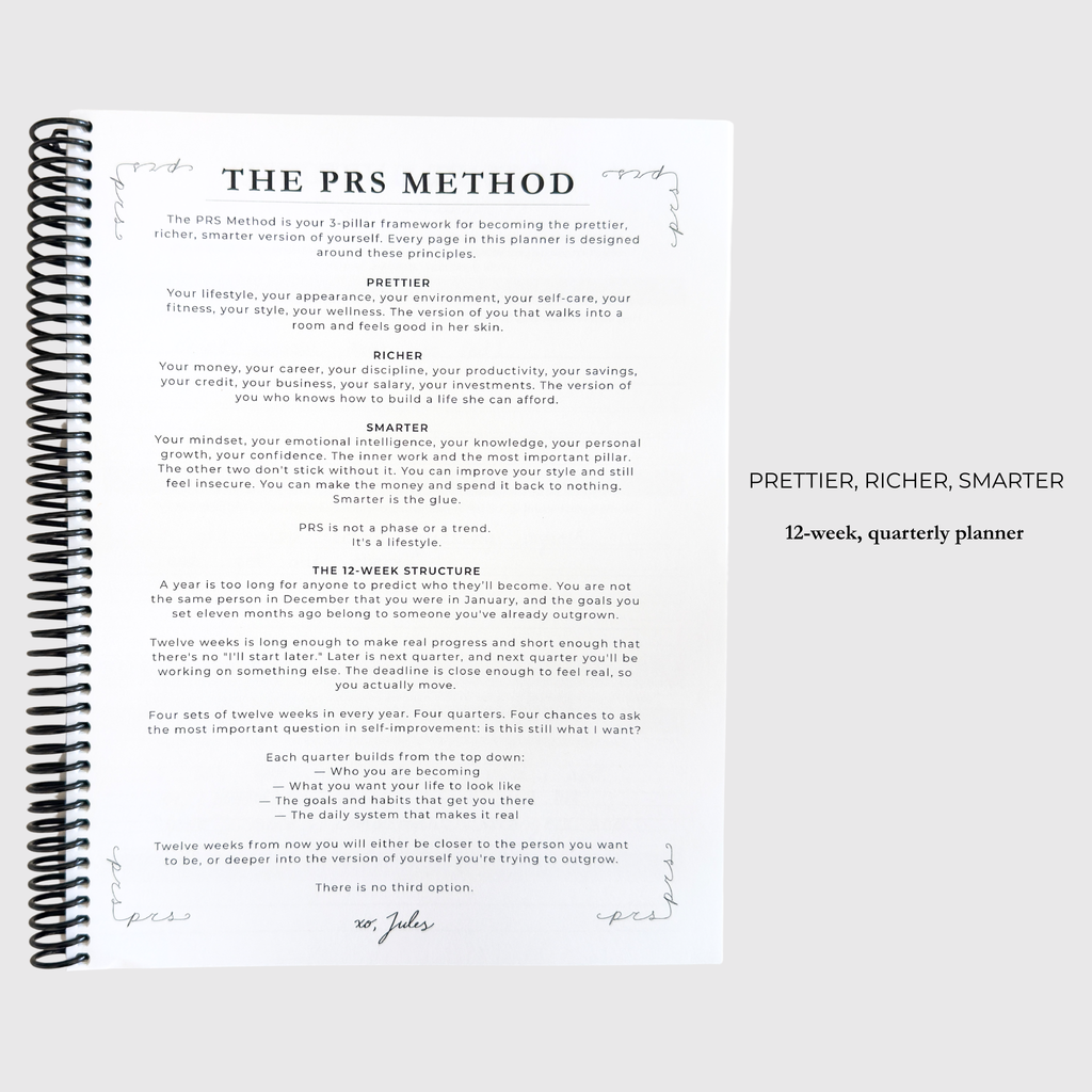 The PRS Method Undated Planner